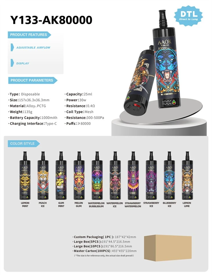 AAOK 80000 Puffs AK80000 80K Vape
