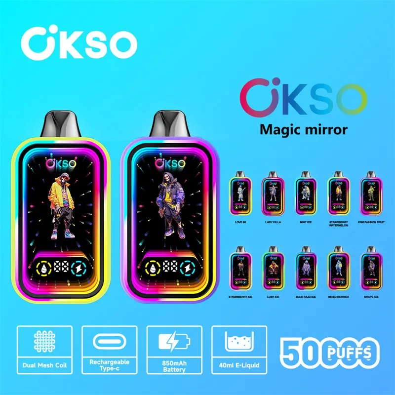 OKSO Magic Mirror 50K – Disposable Vape with Mirror Finish & Smart Features OKSO Magic Mirror 50K – Disposable Vape with Mirror Finish & Smart Features